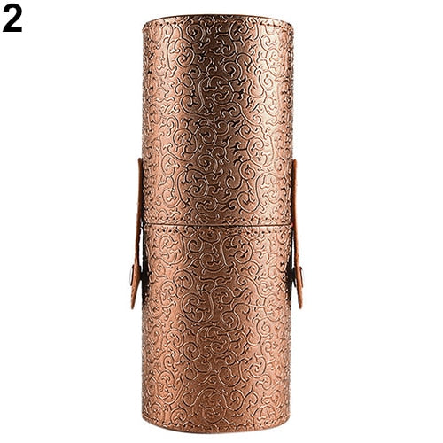POP Maquillaje de cuero Cepillo Porta bolígrafos Almacenamiento Vacío Titular Bolsa de maquillaje Pinceles Organizador Cosmético Taza Estuche
