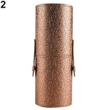 POP Maquillaje de cuero Cepillo Porta bolígrafos Almacenamiento Vacío Titular Bolsa de maquillaje Pinceles Organizador Cosmético Taza Estuche