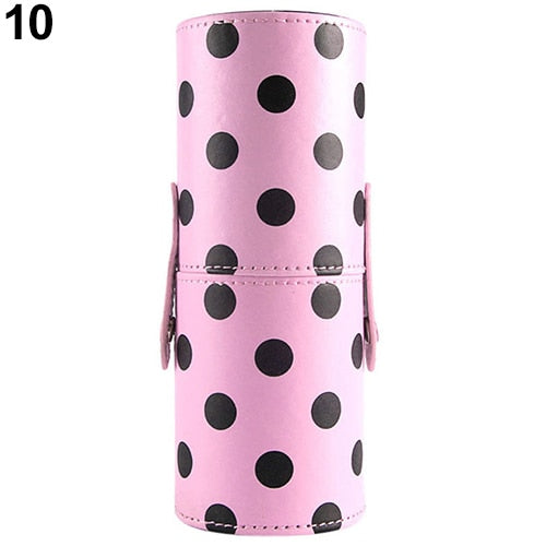 POP Maquillaje de cuero Cepillo Porta bolígrafos Almacenamiento Vacío Titular Bolsa de maquillaje Pinceles Organizador Cosmético Taza Estuche