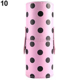 POP Maquillaje de cuero Cepillo Porta bolígrafos Almacenamiento Vacío Titular Bolsa de maquillaje Pinceles Organizador Cosmético Taza Estuche