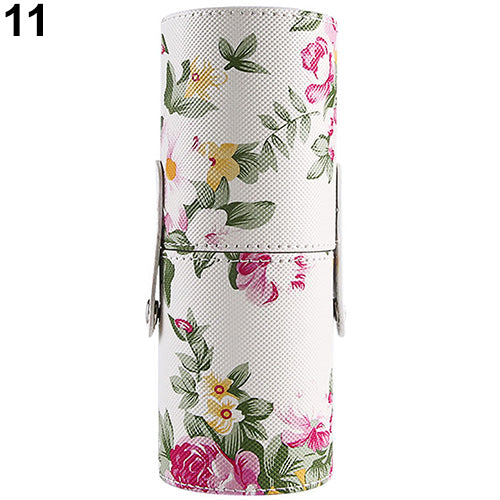 POP Maquillaje de cuero Cepillo Porta bolígrafos Almacenamiento Vacío Titular Bolsa de maquillaje Pinceles Organizador Cosmético Taza Estuche