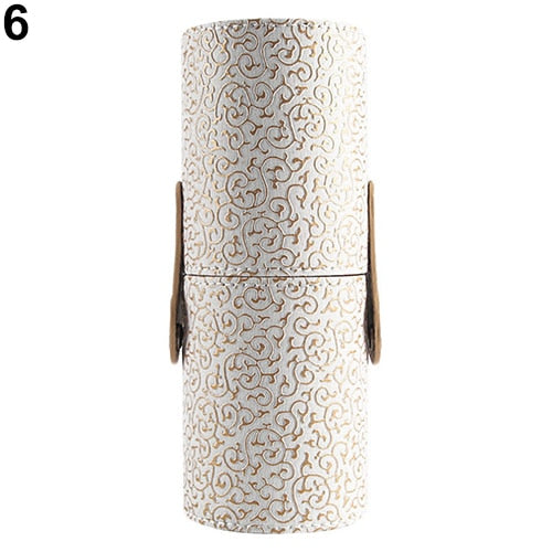POP Maquillaje de cuero Cepillo Porta bolígrafos Almacenamiento Vacío Titular Bolsa de maquillaje Pinceles Organizador Cosmético Taza Estuche