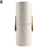 POP Maquillaje de cuero Cepillo Porta bolígrafos Almacenamiento Vacío Titular Bolsa de maquillaje Pinceles Organizador Cosmético Taza Estuche