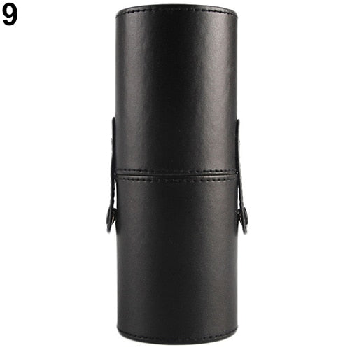 POP Maquillaje de cuero Cepillo Porta bolígrafos Almacenamiento Vacío Titular Bolsa de maquillaje Pinceles Organizador Cosmético Taza Estuche