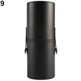 POP Maquillaje de cuero Cepillo Porta bolígrafos Almacenamiento Vacío Titular Bolsa de maquillaje Pinceles Organizador Cosmético Taza Estuche