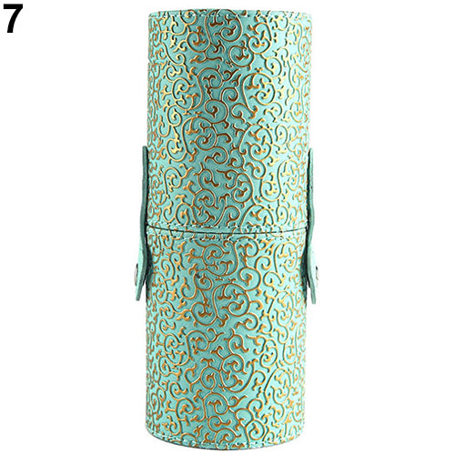 POP Maquillaje de cuero Cepillo Porta bolígrafos Almacenamiento Vacío Titular Bolsa de maquillaje Pinceles Organizador Cosmético Taza Estuche