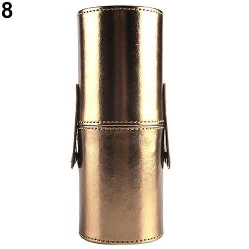 POP Maquillaje de cuero Cepillo Porta bolígrafos Almacenamiento Vacío Titular Bolsa de maquillaje Pinceles Organizador Cosmético Taza Estuche