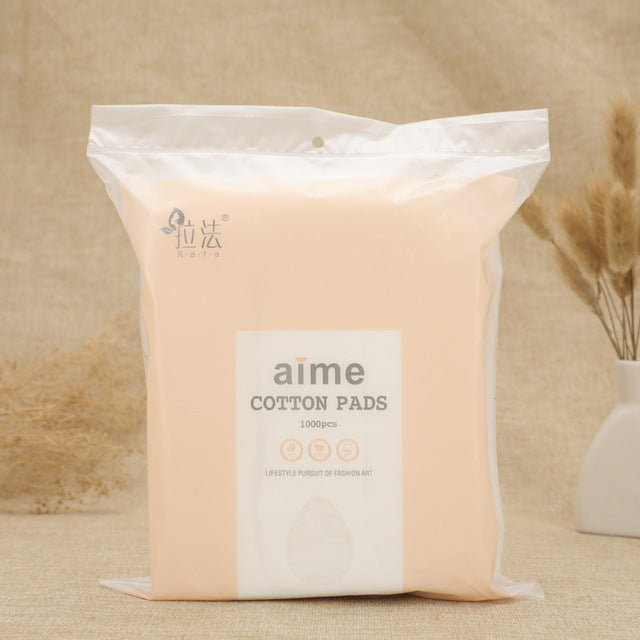 Algodón cosmético fino de seda 1000 piezas de removedor de maquillaje La pieza de algodón es suave y no deja caer escombros