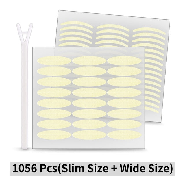 KINEPIN 1056pcs Cinta adhesiva para párpados Invisible Pasta para párpados Transparente Autoadhesiva Cinta de doble ojo Herramientas