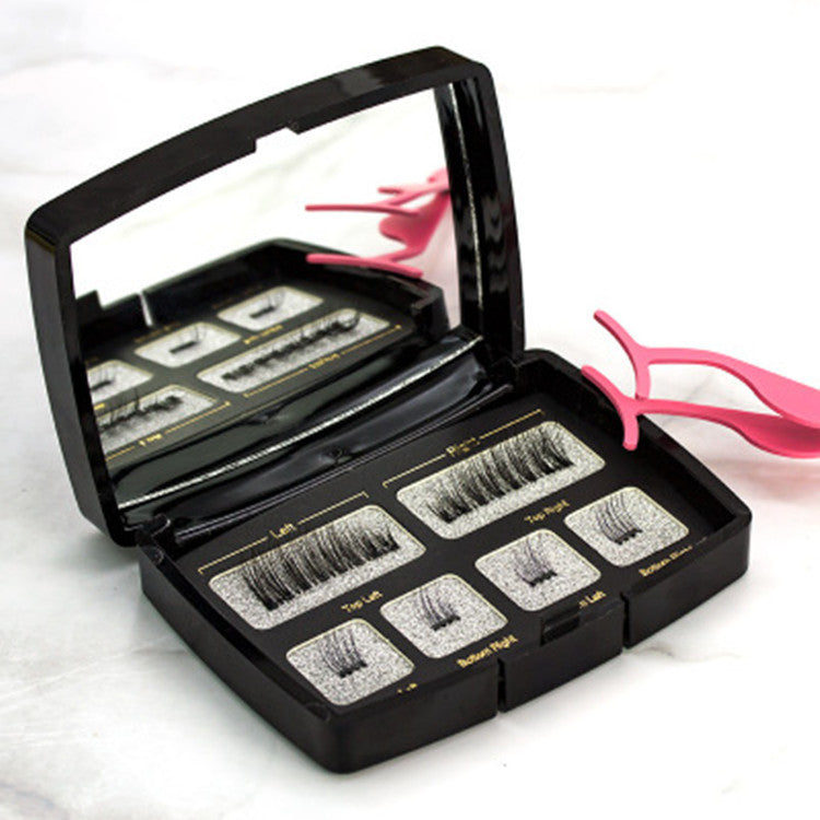 Pestañas magnéticas Pestañas postizas naturales hechas a mano con embalaje personalizado Caja de herramientas de maquillaje Acrílico Pestañas magnéticas SCT06