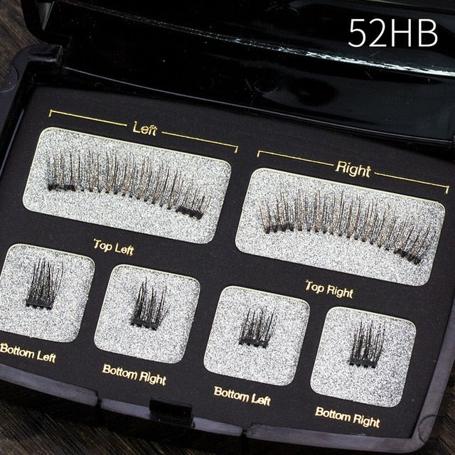 Pestañas magnéticas Pestañas postizas naturales hechas a mano con embalaje personalizado Caja de herramientas de maquillaje Acrílico Pestañas magnéticas SCT06