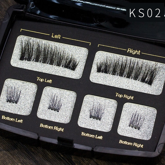 Pestañas magnéticas Pestañas postizas naturales hechas a mano con embalaje personalizado Caja de herramientas de maquillaje Acrílico Pestañas magnéticas SCT06